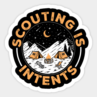 Scouting Is Intents Scout Funny Camping Sticker